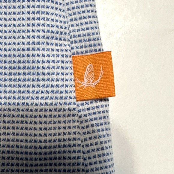 Orvis Button Up Plaid Blue White Shirt Pocket Long Sleeve XL Active Fit - Picture 5 of 10